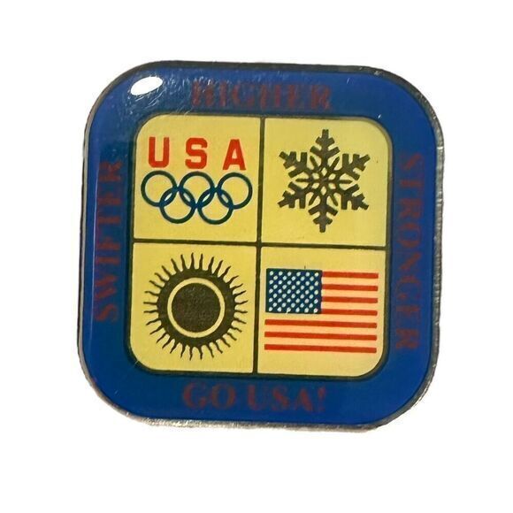 Vintage LOT TEAM USA Olympic Games Hat Lapel Pins Winter/Summer + Key Chain - Picture 4 of 9